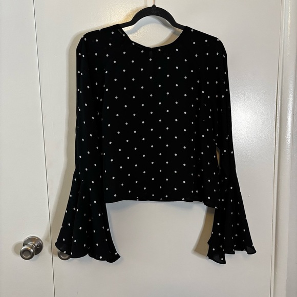 Forever 21 Black Top with White Dots Size XL - Picture 1 of 10